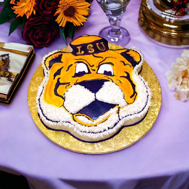 Tiger Head Cut Out Cake