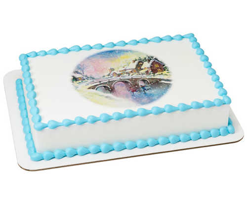 Wintertime Ice Skating PhotoCake® Edible Image®