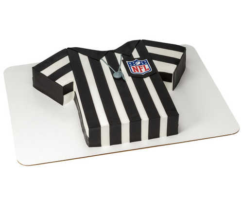 NFL Shield PhotoCake® Edible Image® on Referee Cut-Out Cake