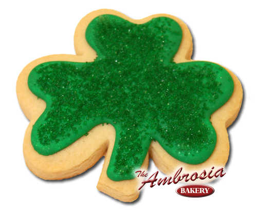 Decorated St. Patrick's Clover Cut-Out Cookie