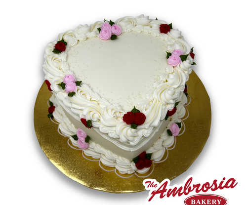 9" Double Layer Heart Cake