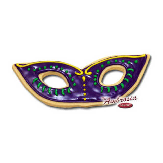 Decorated Mardi Gras Mask Cut-Out-Cookie #1 