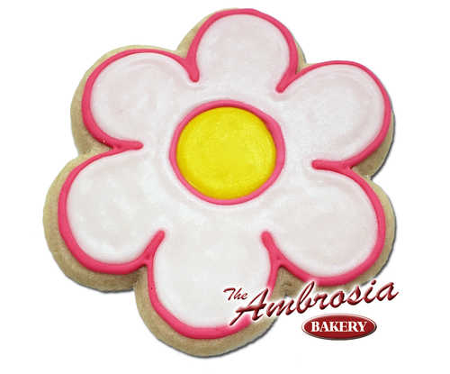 Decorated Puff Flower Cut-Out Cookie