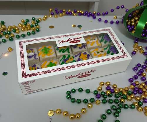 Mardi Gras Petit Fours - Dozen 💜💚💛