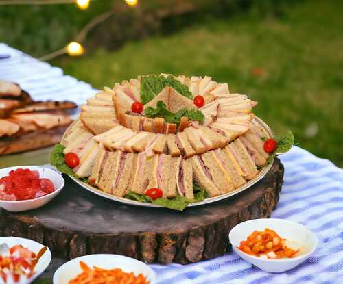 White Bread Sandwich Tray 