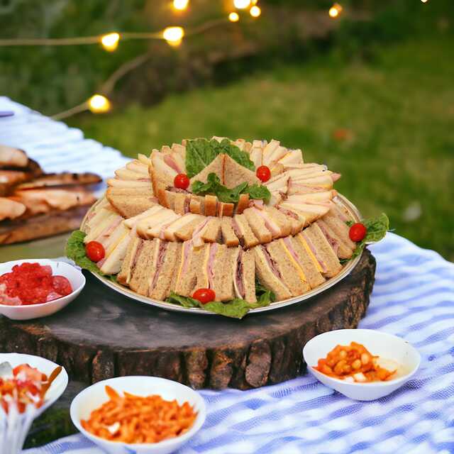 White Bread Sandwich Tray 