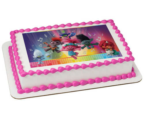 DreamWorks - Trolls World Tour Great Vibes! PhotoCake® Edible Image®