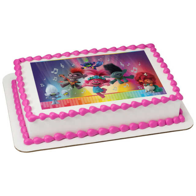 DreamWorks - Trolls World Tour Great Vibes! PhotoCake® Edible Image®