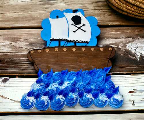 Pirate Ship Cupcake Cake