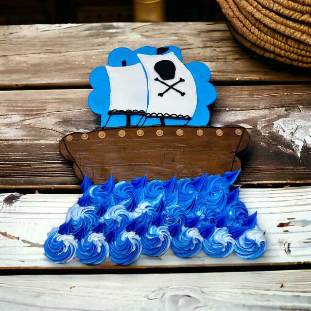 Pirate Ship Cupcake Cake