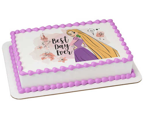 Disney Princess Rapunzel Best Day Ever PhotoCake® Edible Image®