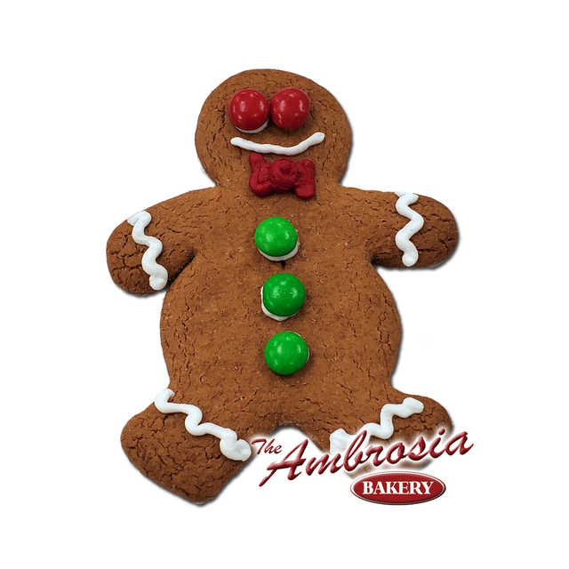 Gingerbread Boy Cookie Decorated with M&M's