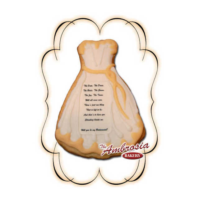 Decorated Bridesmaid Cut-Out Cookie