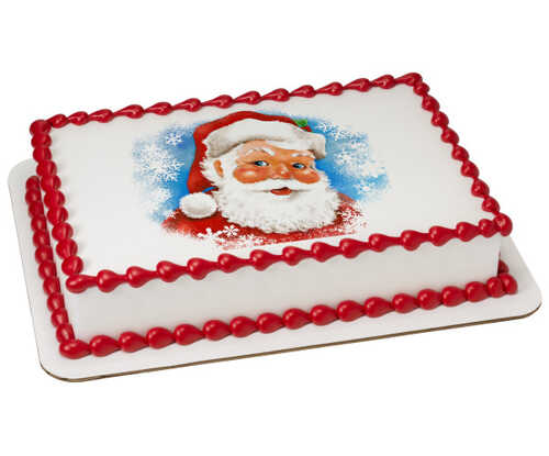 Classic Santa Caucasian PhotoCake® Edible Image®