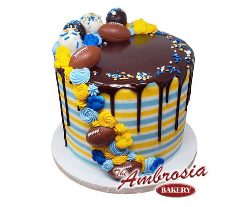 Southern Triple Layer Cake with Chocolate Pour and Cake Balls!