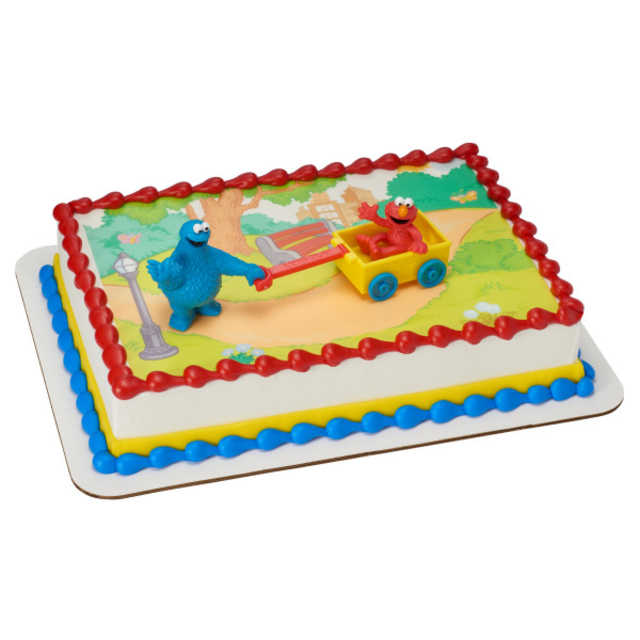 Sesame Street® Let's Play PhotoCake® Edible Image® DecoSet® Background Cake