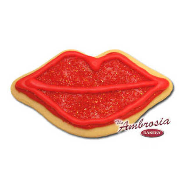 Hot Lips Cutout Cookie