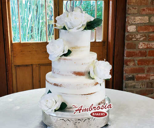 3 Tier Naked Wedding Cake