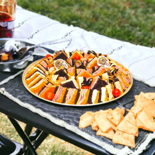 Black & Gold Sandwich Tray 