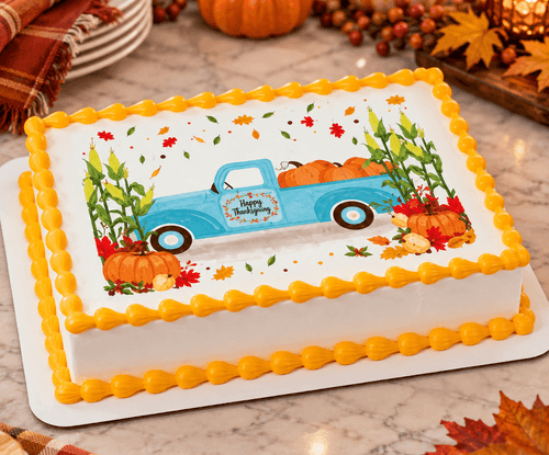 Hello Fall Y'all PhotoCake® Edible Image® Cake