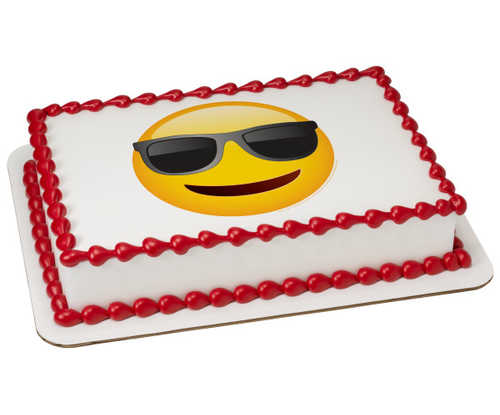 Emoji Sunglasses PhotoCake® Image