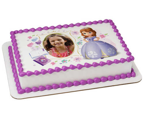 Sofia the First Dreaming in the Garden PhotoCake® Edible Image® Frame