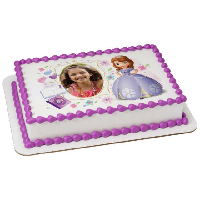Sofia the First Dreaming in the Garden PhotoCake® Edible Image® Frame