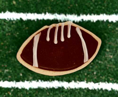 Decorated Football Cutout Cookies