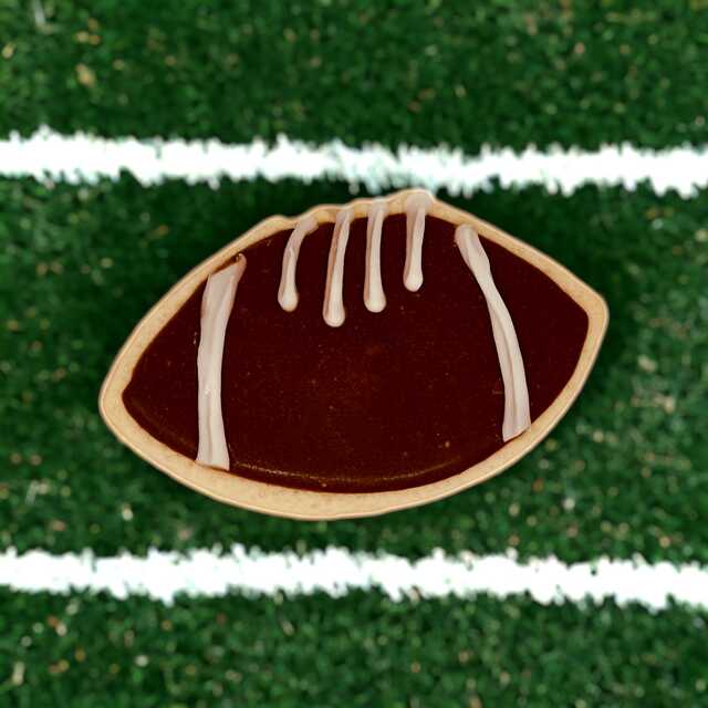 Decorated Football Cutout Cookies (12)