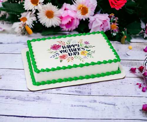 Happy Mother's Day Floral PhotoCake® Edible Image®