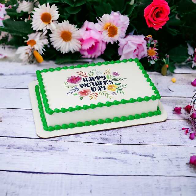 Happy Mother's Day Floral PhotoCake® Edible Image®