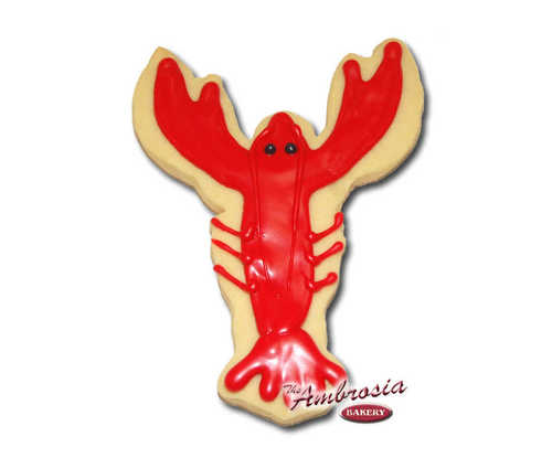 Decorated Crawfish Cut-Out Cookie