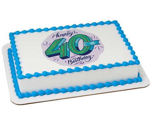 40th Birthday PhotoCake® Edible Image®