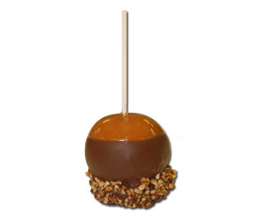 Caramel Apple with Chocolate and Pecans