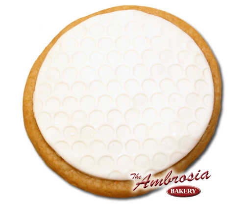 Decorated Fondant Golf Ball Cut-Out Cookie