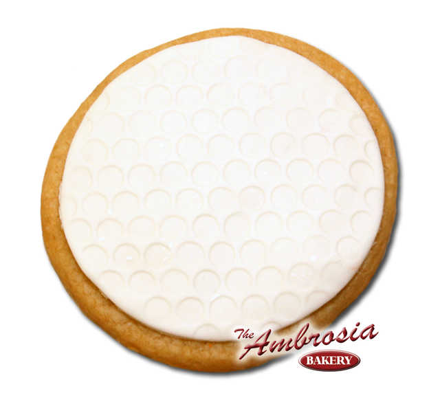 Decorated Fondant Golf Ball Cut-Out Cookie