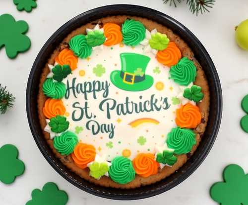 St. Patrick's Day Cookie Cake with Edible Image