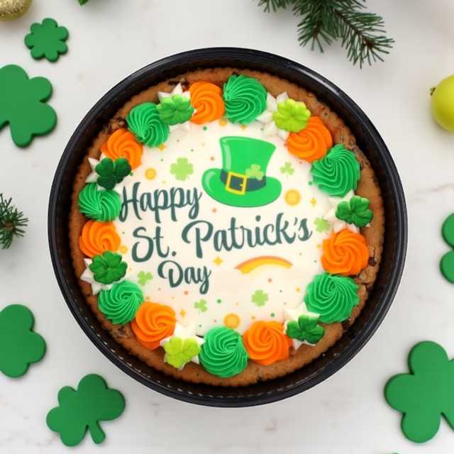 St. Patrick's Day Cookie Cake with Edible Image
