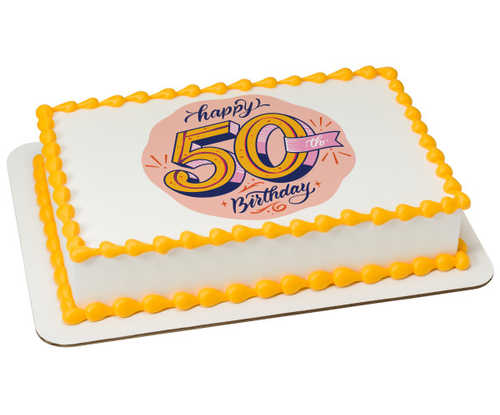 50th Birthday PhotoCake® Edible Image®