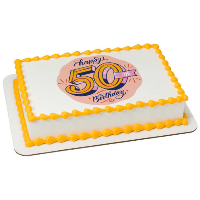 50th Birthday PhotoCake® Edible Image®