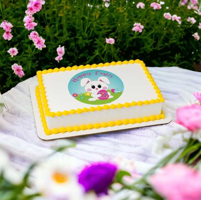 Happy Easter Bunny PhotoCake® Edible Image®