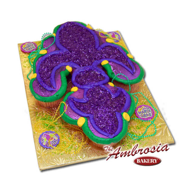 Mardi Gras fleur de lis Cupcakes - (12 Cupcakes)