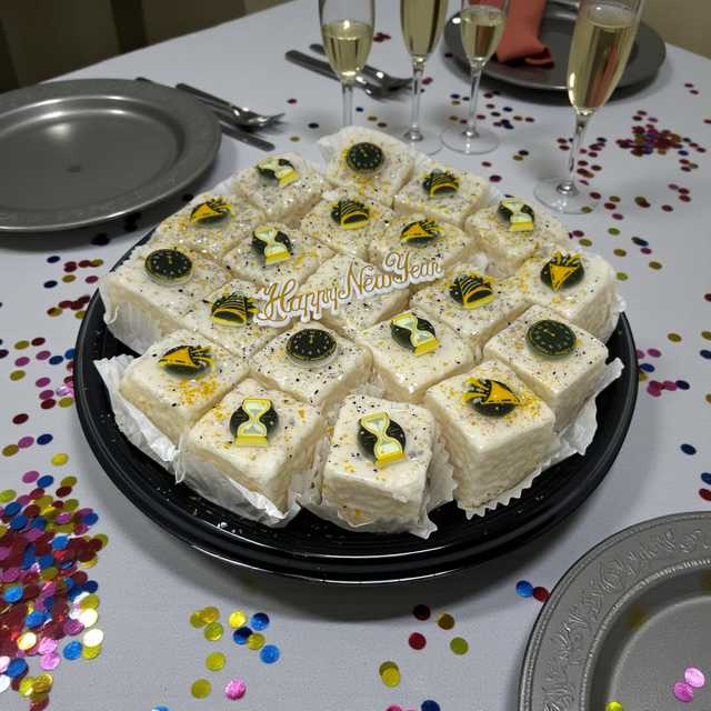 New Year's Petit Four Trays