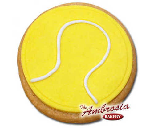 Decorated Fondant Tennis Ball Cut-Out Cookie