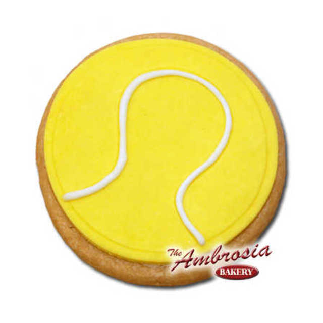 Decorated Fondant Tennis Ball Cut-Out Cookie