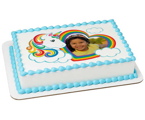 Magical Unicorn PhotoCake® Edible Image® Frame