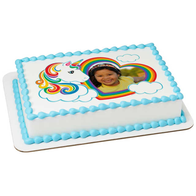 Magical Unicorn PhotoCake® Edible Image® Frame