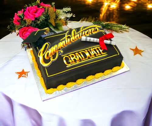 Airbrushed Graduation Cake