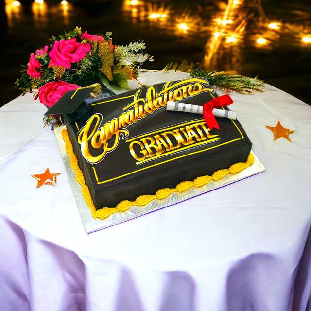 Airbrushed Graduation Cake