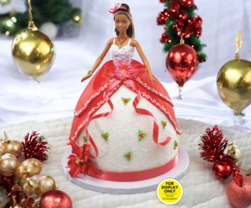 Barbie Doll Holidazzle Cake